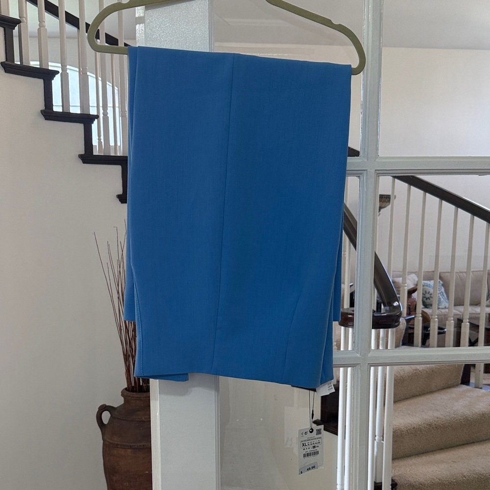 Zara Bright Blue Cropped Pants